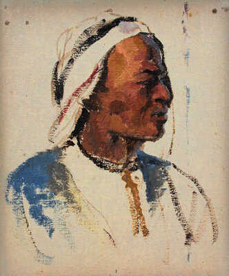 Поленов Василий Дмитриевич. Портрет египтянина. Из серии работ «Путешествие по Египту»